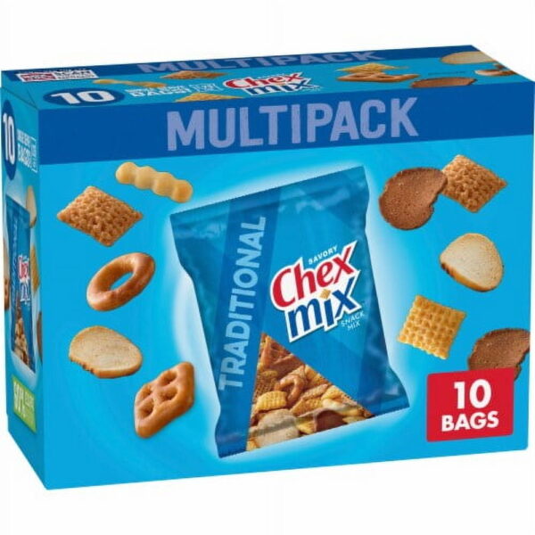 Chex Mix Traditional Savory Snack Mix Multipack Party Mix 10 ct / 1.75 oz - Pack of 2