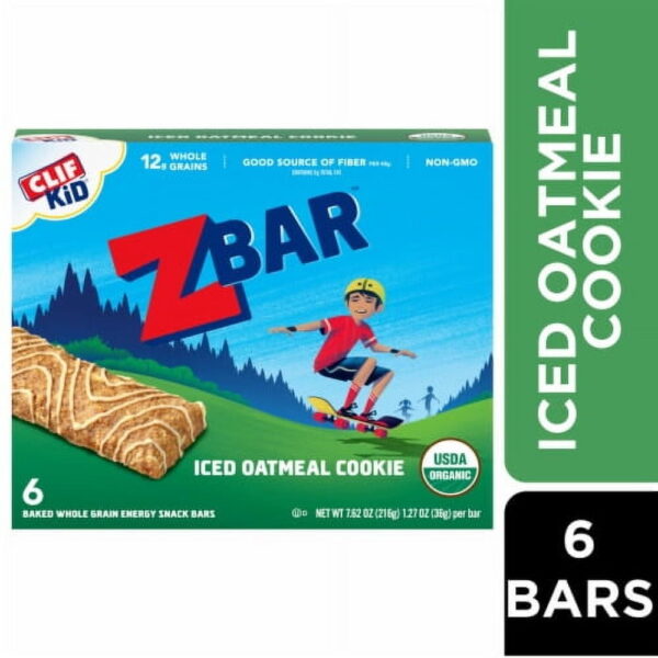 Clif Kid Zbar Iced Oatmeal Cookie Organic Snack Bars - 7.62 oz