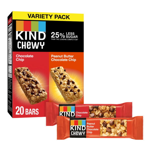 KIND Chewy Granola Bars. Variety Pack. 20 Gluten Free Bars. 16.2 oz Box