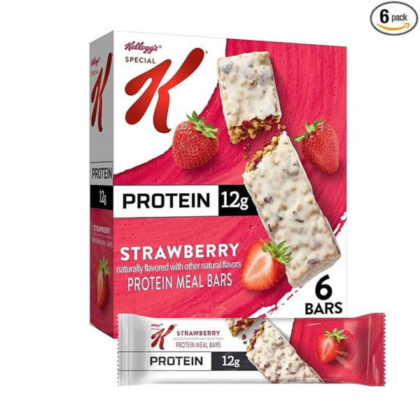Kellogg's Special K Protein Meal Bars. 12g Protein Snacks. Meal Replacement. Strawberry. 9.5oz Box (6 Bars)