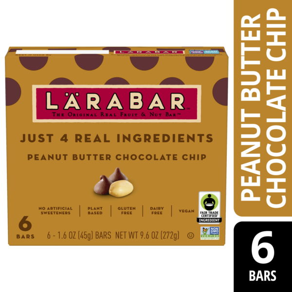 Larabar Peanut Butter Chocolate Chip. Gluten Free Fruit & Nut Bar. 6 Ct