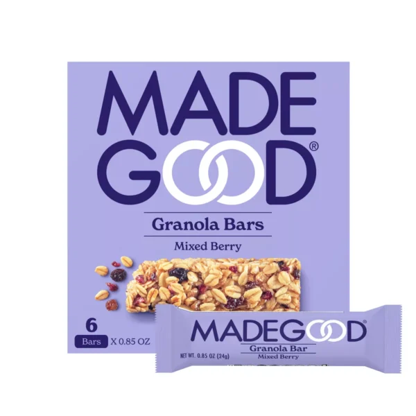 MadeGood Barras de Granola de Bayas Mixtas - 6 Unidades