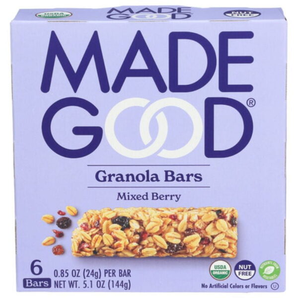 Madegood Organic Mixed Berry 6 Pack Granola Bars 6 x 0.85 oz