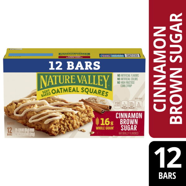Nature Valley Soft-Baked Oatmeal Squares. Cinnamon Brown Sugar. 12 Ct. 14.88 oz