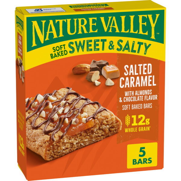 Nature Valley Soft Baked Sweet and Salty Bars. Salted Caramel Snacks. 5 Bars. 6.2 oz