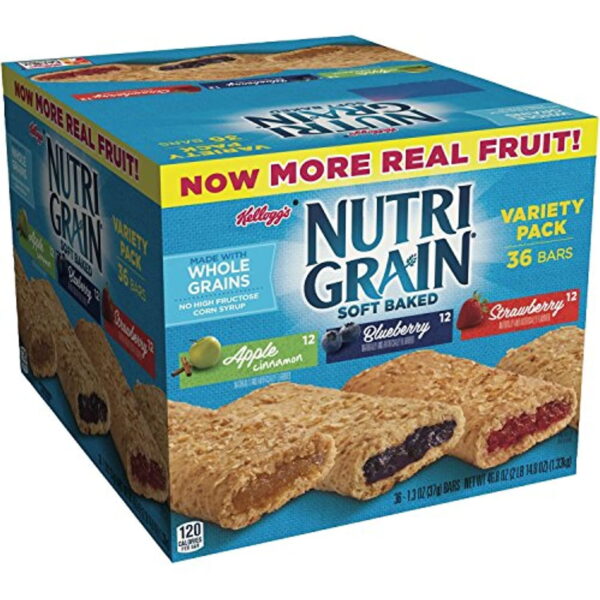 Nutri-Grain-Kellogg's Cereal Bars Variety Pack. 1.3 oz (36-Count Each)