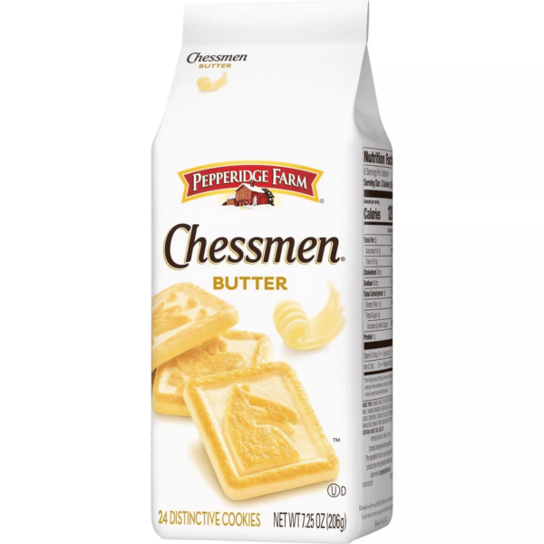 Pepperidge Farm Chessmen Butter Cookies. 3-Pack 7.25 oz Bag