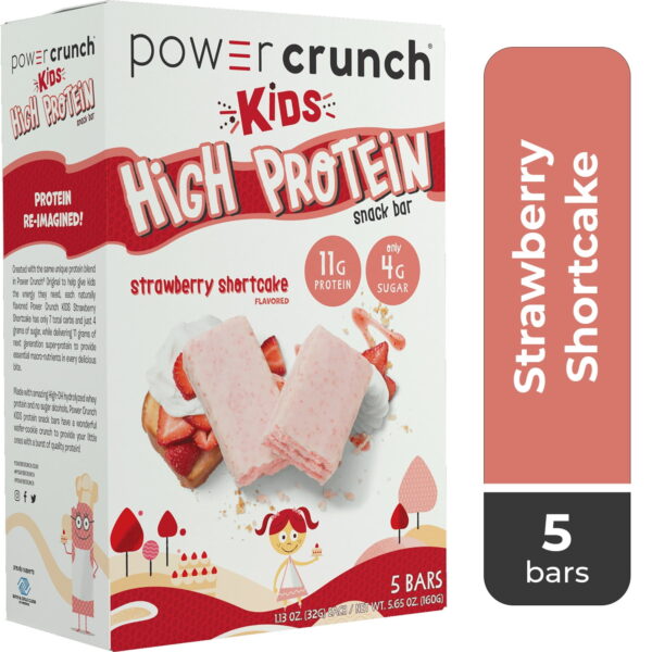 Power Crunch Kids High Protein Snack Bars. Strawberry Shortcake. 1.13 oz. 5 Count