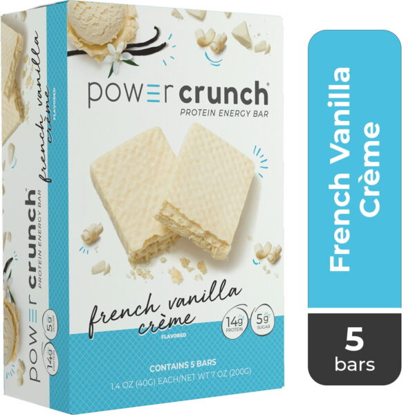 Power Crunch Original Protein Energy Bars. French Vanilla Cream. 1.4 oz. 5 Count