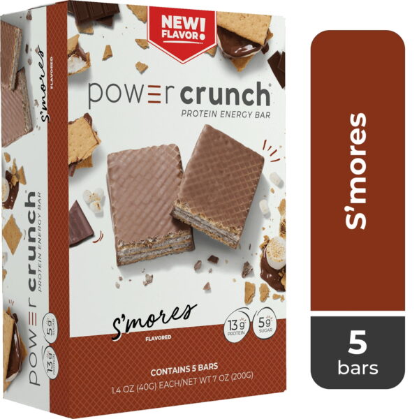 Power Crunch Original Protein Energy Bars. S'mores. 1.4 oz. 5 Count