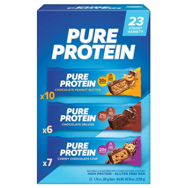 Pure Protein Bars Variety Pack 1.76 Ounce (23 Count)