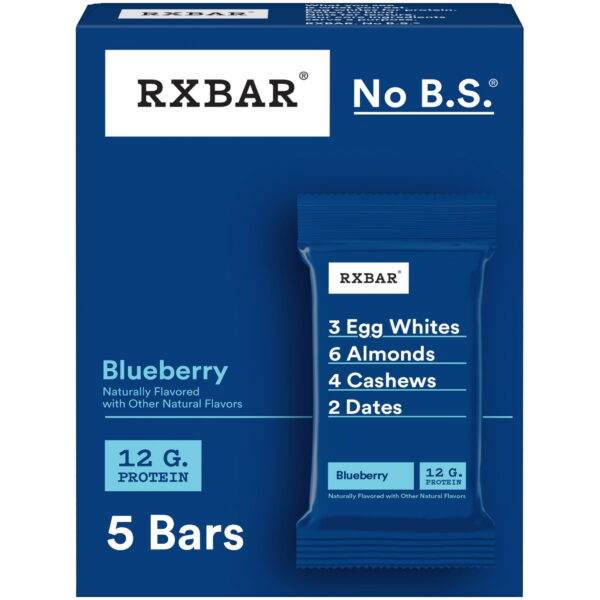 RXBAR Protein Bars Gluten-Free. Blueberry. 5 Count