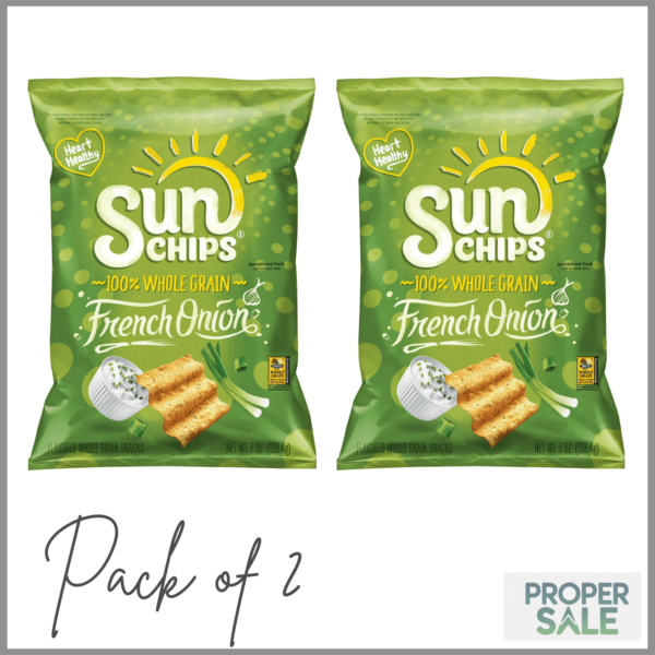 SunChips Flavored Whole Grain Snacks French Onion. 7 oz. Bag ( PACK OF 2 )