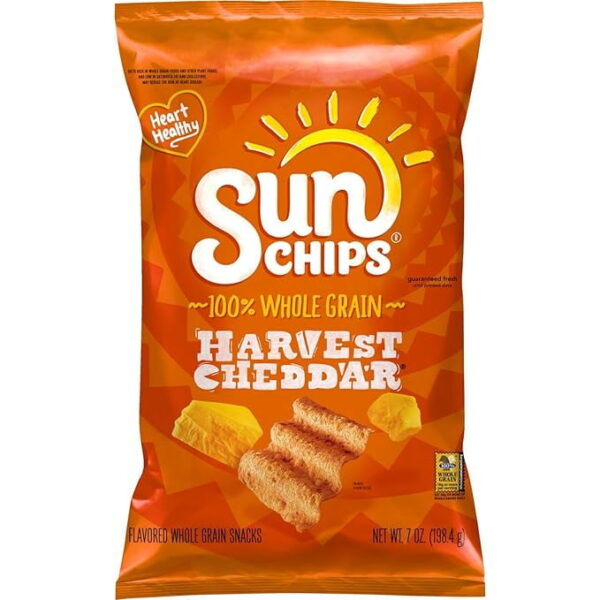 Sunchips Multigrain Snacks Harvest Cheddar. 7 Oz ( Pack of 2 )