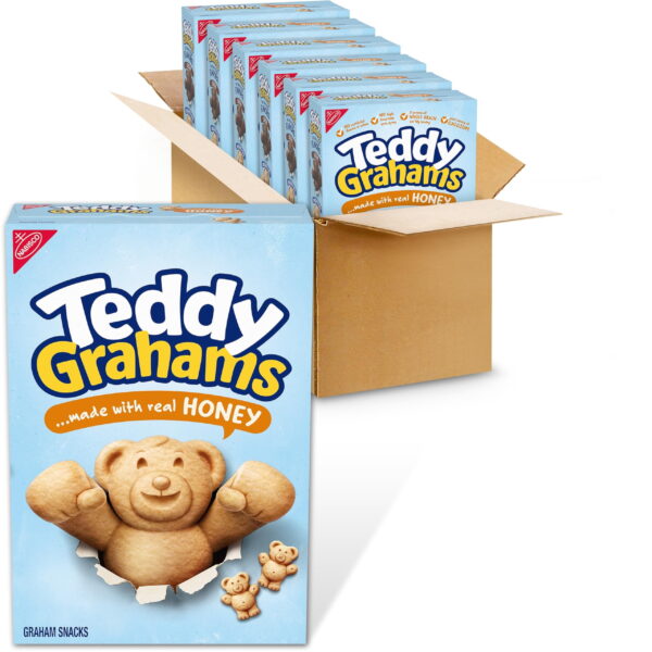 TEDDY GRAHAMS Honey Graham HMF23 Snacks. Bulk Kids Snacks. 6 - 10 oz Boxes