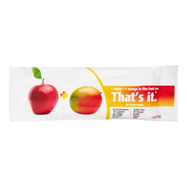 That's It Fruit Apples + Mangoes Bars. 1.2 oz. 12 pack
