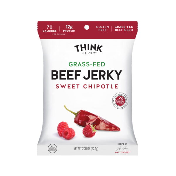 Think Jerky Sweet Chipotle 2.2oz Bag Pack Of 8