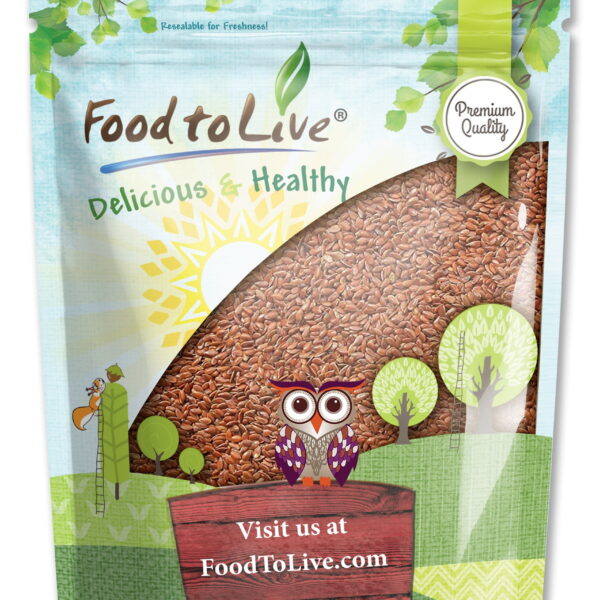 Whole Brown Flax Seeds. 0.25 Pounds — Kosher. Raw. Vegan — by Food to Live