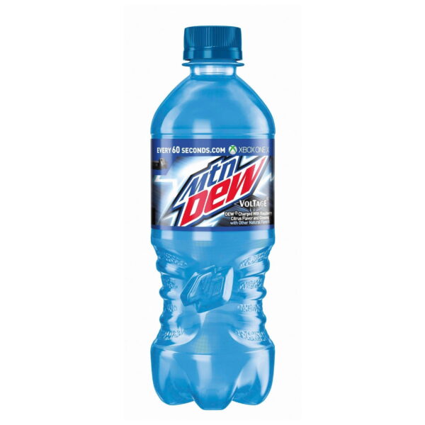 Mountain Dew Voltage Soda Pop 20oz Bottles. Quantity of 12