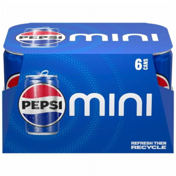 Pack of 2 - Pepsi Cola Mini Soda Cans 6 pk / 7.5 fl oz